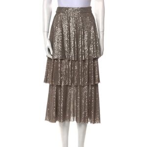 Farm Rio Sequin Embellishments Midi Length Skirt